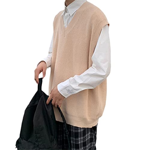 Chaleco suéter de punto suelto para hombre que busca comodidad XXL