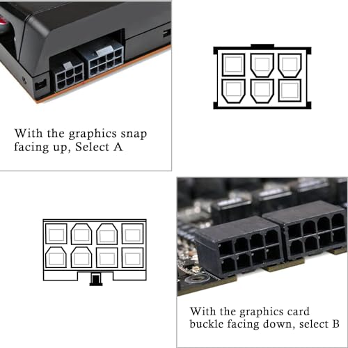 YAODHAOD Adaptador de energía en U 8 Pin Ángulo 180° Pack 2 miniatura 5