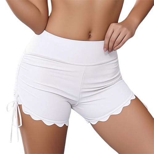 Pantalones cortos de natación para mujer, impermeables, de cintura alta, pantalones cortos, clásicos, de secado rápido, cobertura completa, traje de baño de playa, para adolescentes y niñas, ropa