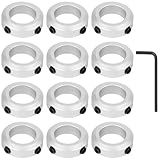 XTUDOU® 24 Stück Tiefenanschlagringe 8mm, Stellring, Tiefenanschlagringe mit Sechskantschlüssel für 3d Drucker Teile, Cnc-Drehmaschinen, Getriebekomponenten