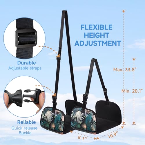 Portable Footrest Hammock for Air Travel, Work on Desk, Provides Support for Leg, Made by Soft Memory Foam, Relieve Leg Pressure, Car & Office Essentials