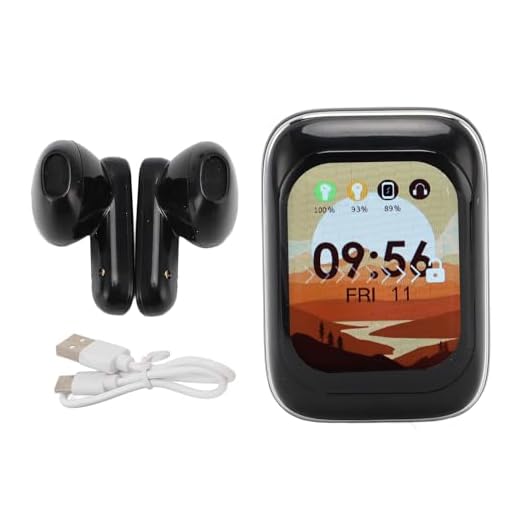 Fones de Ouvido Sem Fio Com Tela Sensível Ao Toque HD, Fones de Ouvido Estéreo HiFi Deep Bass Sem Fio, Fones de Ouvido Esportivos Com Estojo de Carregamento, Fones de Ouvido
