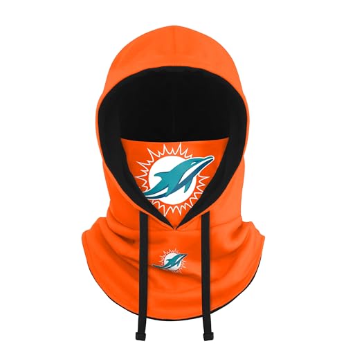 FOCO Miami Dolphins NFL Alternate Team Color Drawstring Hooded Gaiter - Main Image