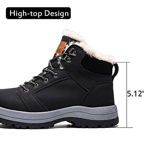Visionreast Men Winter Snow Boots Insulated Outdoor Hiking Shoes Fur Lined Warm Booties thumb #3