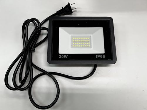 【30W 投光器 1.8ｍケーブル IP66】 昼光色 3000LM 6500K 100w相当 1.8コード...