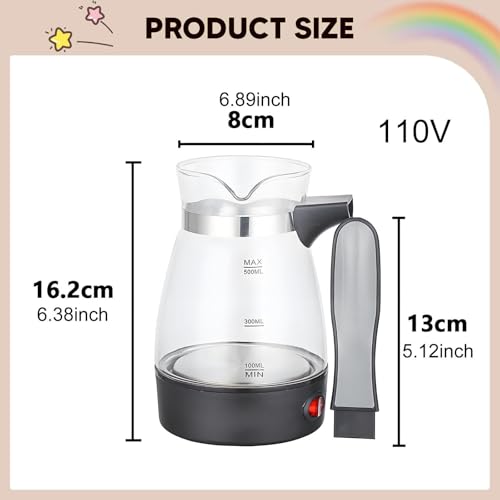 Image of Electric Turkish Coffee Pot Teapot Even Heating Lightweight with Long Handle 110V| Kitchen, Dining & Bar | Small Kitchen Appliances | Coffee & Tea Makers | Percolators & Moka Pots