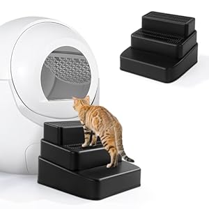 Balapet 3-Stufen Katzentoilettenrampe Schwarz