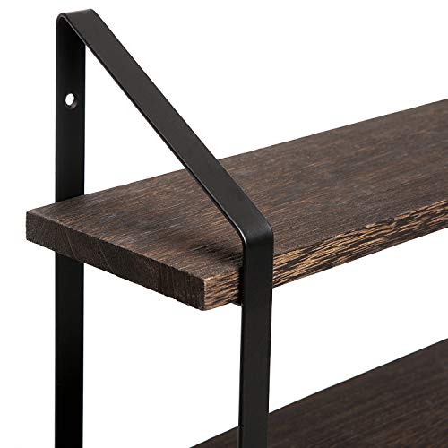 Mkono Floating Wall Shelf 3 Tier 23.5 Inch Rustic Wood Hanging Book Shelf Bathroom Mounted Shelving Storage Display Shelves For Living Room Bedroom Kitchen Office #TOP4