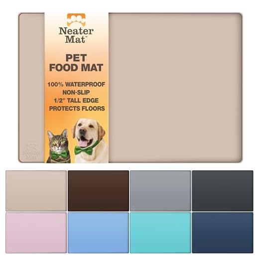 Pet Food Mat with Raised Edges