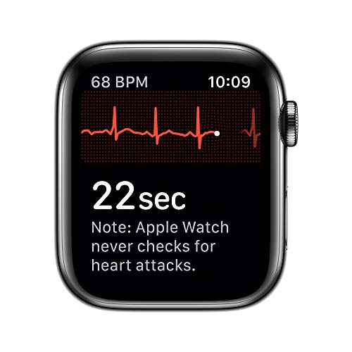 Image of Apple Watch Series 5 (GPS + Cellular, 44mm) - Space Black Stainless Steel Case with Black Milanese Loop