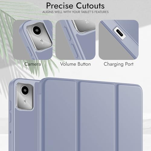 Image of Robustrion Case Cover for Lenovo Idea Tab Cover 11 inch with [Pencil Holder], Trifold Flip Cover Case for Lenovo Idea Tab Cover 11 inch [Auto Sleep Wake Support] - Lavender