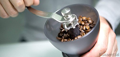 Kuissential Manuelles Ceramic Burr Kaffeemühle, Handkurbel Kaffeemühle Schwarz – Bild 3