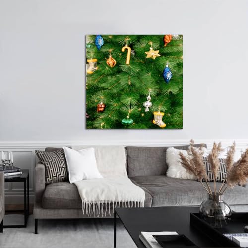Art mural de fête de qualité supérieure avec impression moderne de sapin - 2