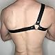 Herren Punk Body Brust Harness Männer Leder Brust Geschirr,Einstellbare Gothic Herren Kleidung Sexy Sklave Bandage Kostüme Clubwear Nachtshow-Kostüm Gurt,Fetisch BDSM Fesseln Schultergurt