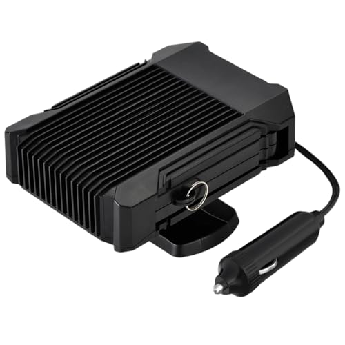 KUWUNG Auto Heizlüfter, 12V 150W, 2-in-1 Heizung und Ventilator, Zigarettenanzünder Anschluss, Windschutzscheiben Entfroster