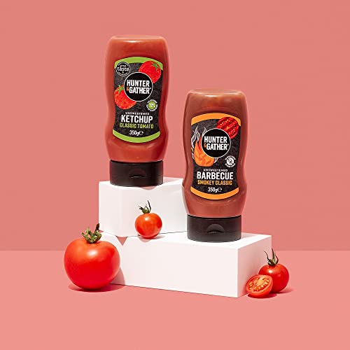 Hunter & Gather ungesüßter Ketchup 350g | ketogen, paläo, kohlenhydratarm & veganfreundlich | Frei von Zucker, mit Salz aus der Salt Range Pakistan I Samenölfrei