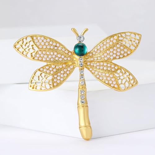 Image of Insect Animal Brooch Pin for Women Rhinestone Lapel Pins Vintage Brooches for Costume Accessories