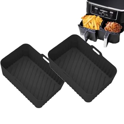 Airfryer Zubehör für für Ninja Heißluftfritteuse, 2Pcs Silikonform Zubehör für Ninja Foodi Max Dual Zone AF400EU AF300EU AF400EUCP 9.5L, SL400EU