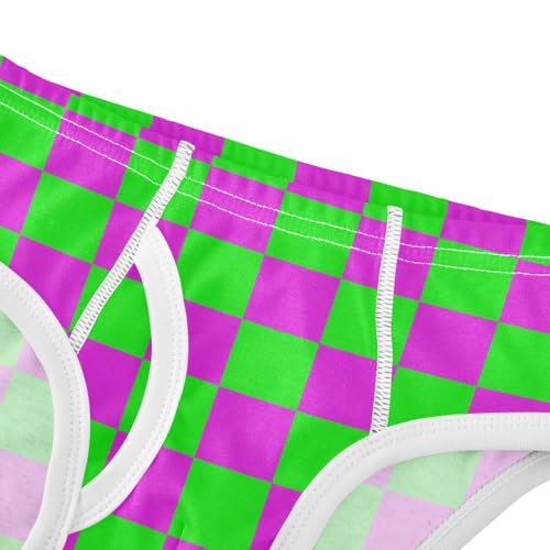 Pink Green Buffalo Checkered Toddler Boy's Underwear 2T4