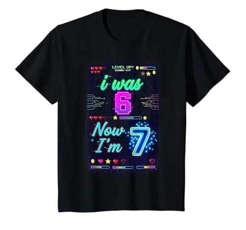 I Was 6 Now I'm 7 Funny 7th Seventh Birthday Kid Camiseta