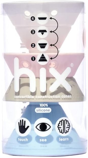 Miniatura 3 de Fat Brain Toys Hix by MOLUK - Pasteles - Conos apilables de silicona plegables, a partir de 2 años