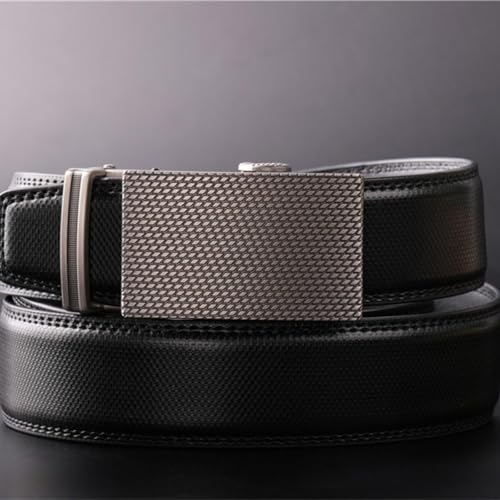 Genuine Leather Men's Belt With Automatic Ratchet Buckle - 120 Cm Waist Strap2