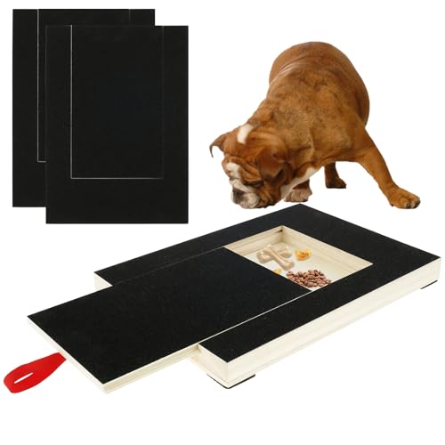 Hunde Krallen Kratzbrett 35x25x3cm Kratzbrett für Hunde mit Leckerli Box Quadrat Stressfrei Dog Nail Scratch Board für alle Arten von Hunden Dog Nail File Board für Haustiernagel Care
