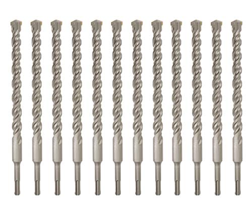 MAX-CRAFT SDS-Plus Rotary Hammer Rock Drill Bit 5 8 in.x 8 in. Carbide Tip Drill Mason Concrete Stone-12Pcs