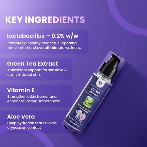 Image of My Soul Aloe Vera Intimate Water-Based Lubricant with Green Tea, Lactobacillus, D-Mannose & Cranberry | Smooth & Gentle Personal Lubricant | 50ml