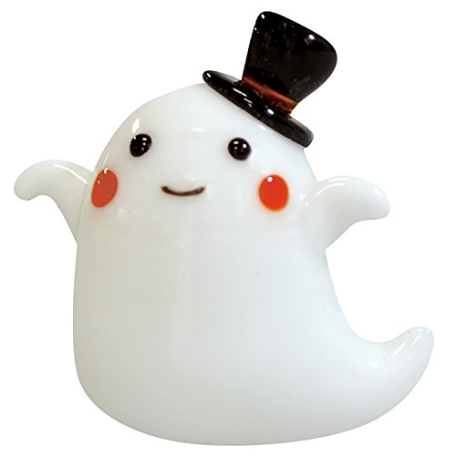 かわいい手作り ガラス細工 ハロウィン おばけ紳士 CYK1285