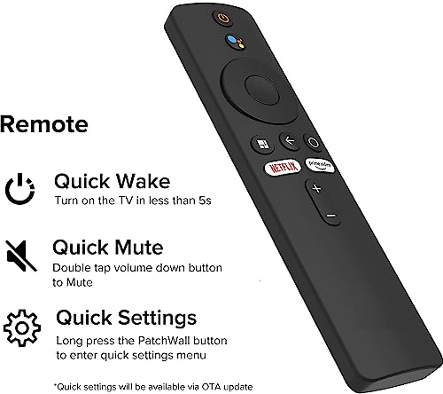 Image of VNQ Remote Compatible with Redmi (43 inches) Android 11 Series Smart LED TV L43M6-RA /L43M7-RA Remote with Voice Command Mic (Google Assitstant)