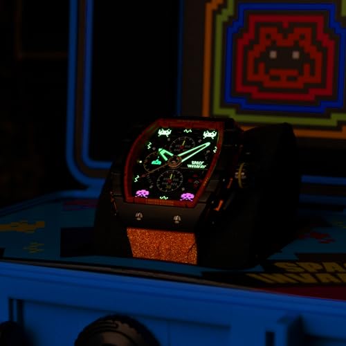 Montre chronographe Nubeo Magellan Space Invaders NB-6024-SI bracelet caoutchouc noir