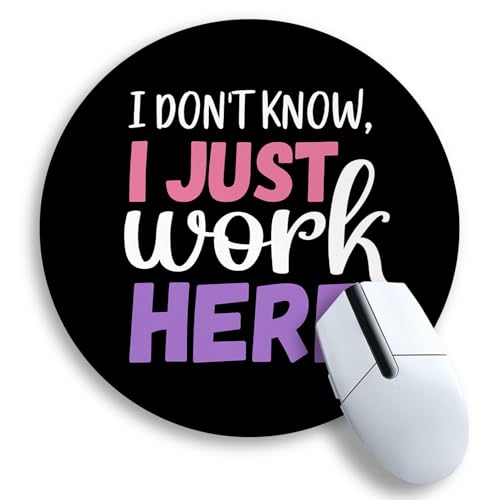 Image of Gctriki Round Mouse Pad 8.6 x 8.6 Inch, Funny Mousepad for Laptop Gaming, with Stitched Edge Non-Slip Rubber Base, Cute Small Mouse Pad for Desk, Home Office Mouse Pad Decor Desk Accessories