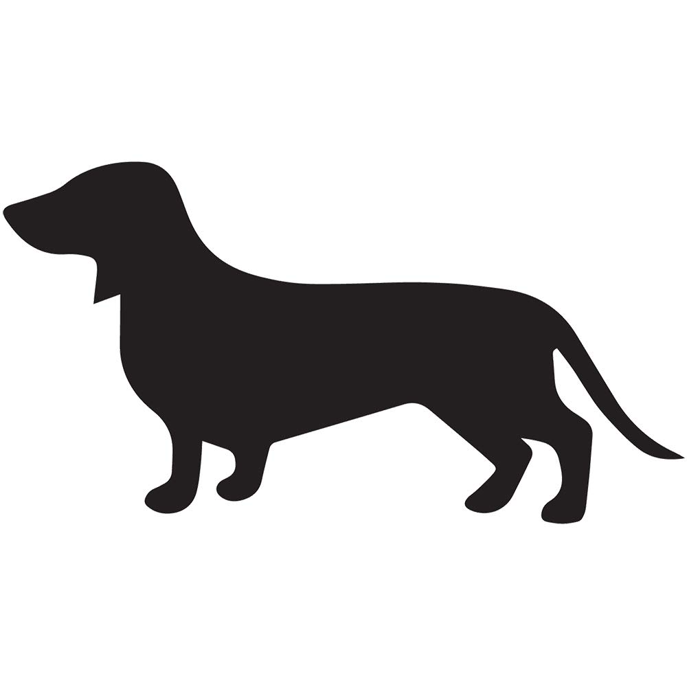 ANGDEST Dachshund (Black) (Set of 2) Premium Waterproof Vinyl Decal Stickers for Laptop Phone Accessory Helmet Car Window Bumper Mug Tuber Cup Door Wall Decoration