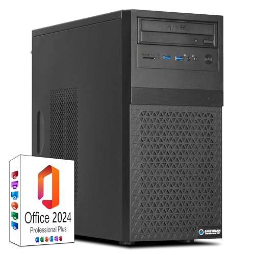 Ankermann Work Desktop PC Granada | Intel Core i5 6400 | Intel HD Graphics 530 | 16GB RAM | 1TB SSD | Silent PSU | Windows 11 | WLAN | LibreOffice