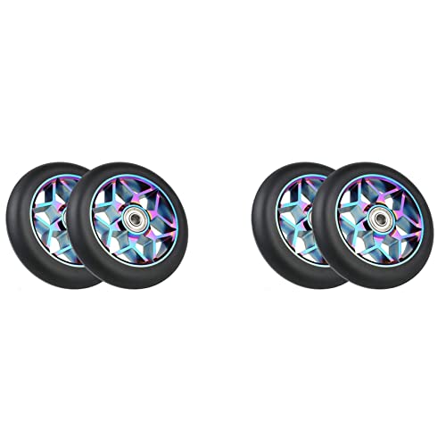 Accessoires de scooter 110 mm en polyuréthane à roulements fluide noir