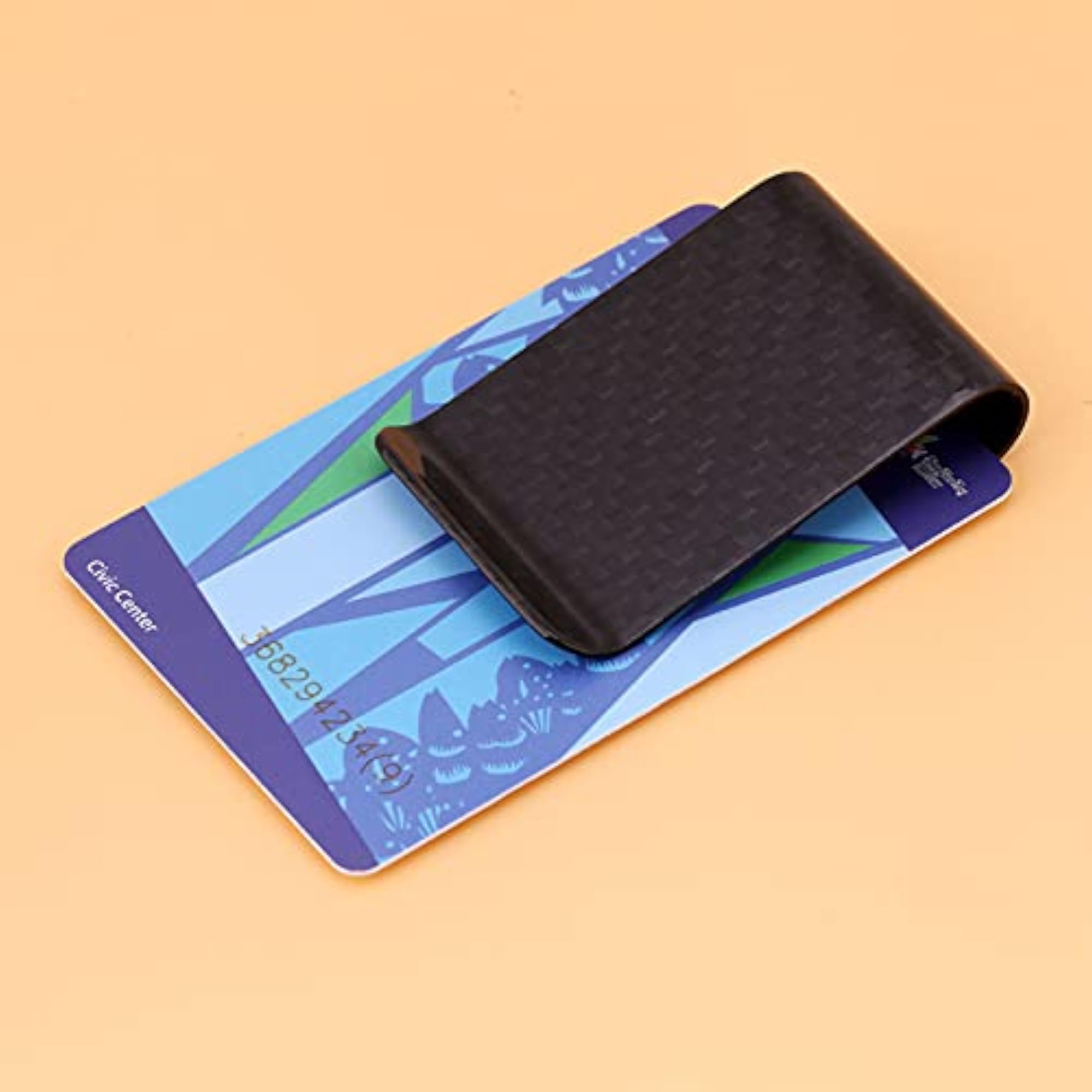 Black Pliable Money Clip for Cards and Bills