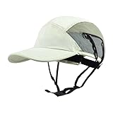 OutNutFyi Surf Sun Protection Hat, Lightweight Running Cap with Adjustable Chin Strap, Blue Khaki Red (US, Numeric, 7 1/4, Standard, Beige)