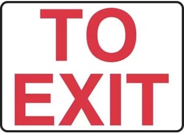 Exit Sign, Accu-Shield, 14 in W, 10 in H, Mfr: FRMADC530XP-A