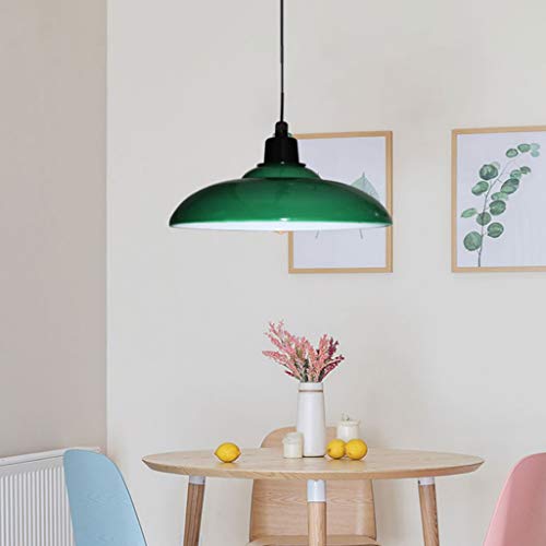 Lustre aluminium vert monocanal suspension simple de chambre