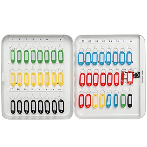 Decaller Cassetta chiave sicura con serratura a combinazione, armadietto chiave a parete con 48 ganci, 11 4/5 "x 9 1/5" x 3"