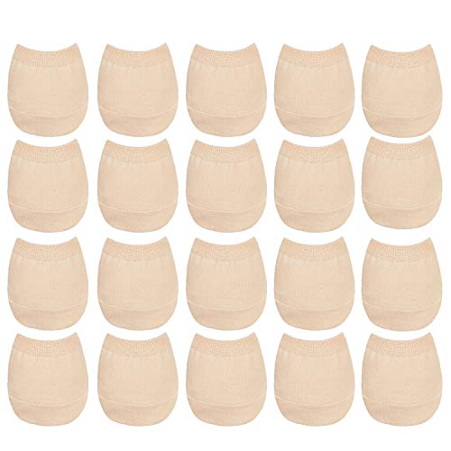 ANDERK 10 Paare Halbe Socken Damen Unsichtbare Rutschfeste Sneakersocken, Fleisch