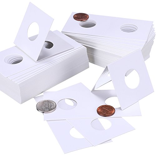 Hicarer 300 Pieces Cardboard Coin Holder Flip Mega Assortment, 2 By 2 Inch For Coin Collection Supplies (20.5 Mm For Penny/Dime Size) #TOP6