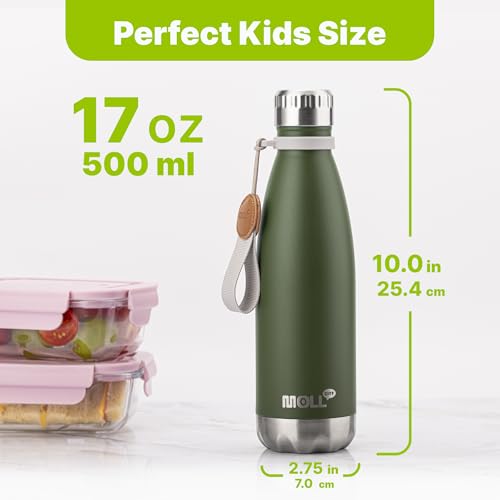 Image of 17oz Insulated Water Bottle,Stainless Steel Double Walled Vacuum,BPA Free