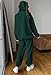 Fixmatti Hoodie and Sweatpants Set for Women Jogging Suit Oversized Long Pant Sweatsuit Dark Green M