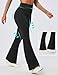 IUGA Flare Leggings for Women Tummy Control Flared Leggings No Front Seam Yoga Pants Women High Waisted Workout Bell Bottoms Black