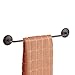 mDesign AFFIXX Peel-and-Stick Self-Adhesive Small Single Metal Wall Mounting Hanging Kitchen Cabinet Dish Drying Hand and Tea Towels Holder Bar - 13", Bronze