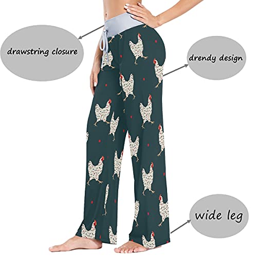Vvfelixl Women's Pajama Pants Rooster Hens Sleepwear Lounge Pajama Bottoms Polka Dot Xs #TOP1