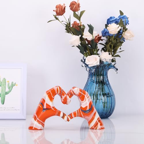 DOVDOV Colorful Gesture Love Statue - Suitable for Wedding Scene, Office, Living Room TV Cabinet & Dining Table Centerpiece
