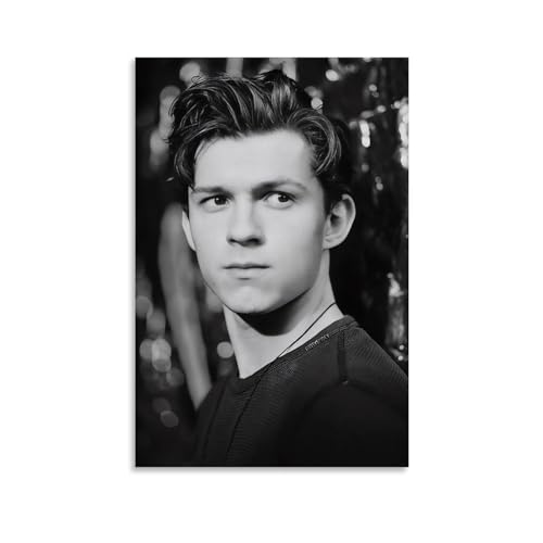 XXueMei Póster vintage del actor de cine Tom Holland, póster de lona para decoración de dormitorio, paisaje deportivo, oficina, habitación, regalo, 50 x 75 cm, estilo sin marco